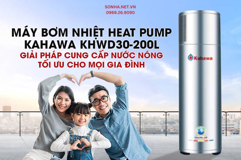 T&igrave;m hiểu chi tiết m&aacute;y bơm nhiệt Heat Pump Kahawa KHWD30-200L