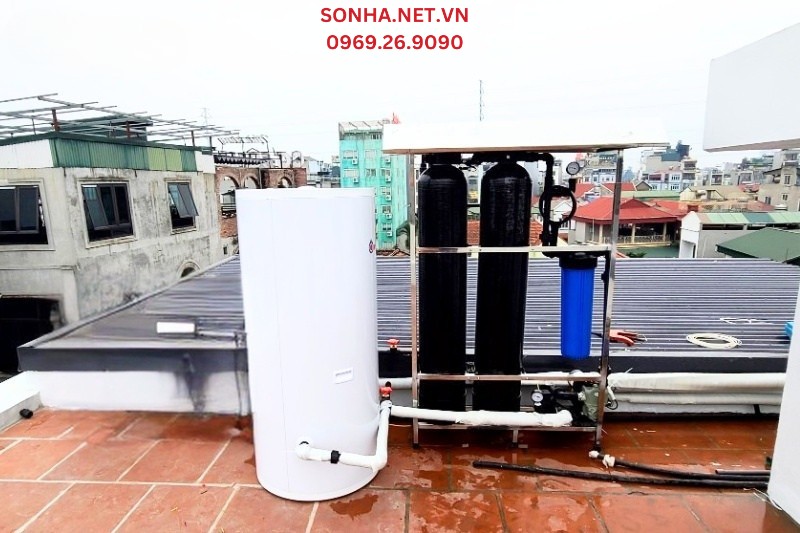Lắp đặt m&aacute;y bơm nhiệt nước n&oacute;ng trung t&acirc;m Kahawa tại nh&agrave; kh&aacute;ch h&agrave;ng