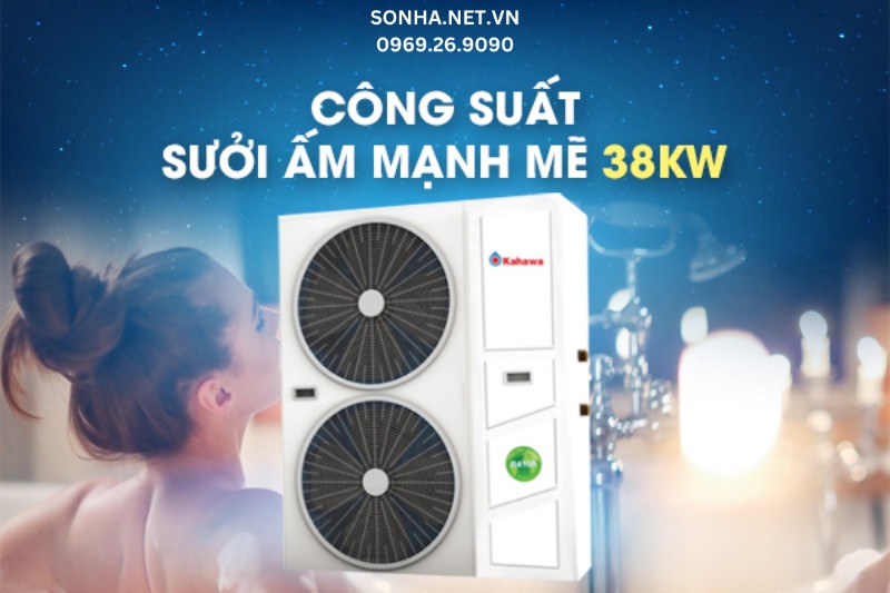 C&ocirc;ng suất sưởi ấm mạnh mẽ l&ecirc;n đến 38kW