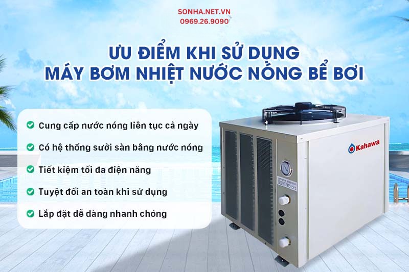 Các ưu điểm của máy nước nóng trung tâm Kahawa 21kW KHW-KX210S YIE