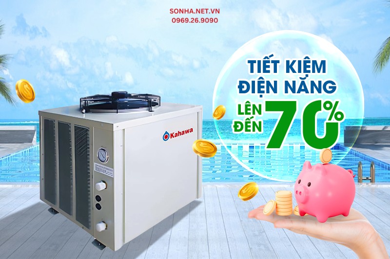 Máy bơm nhiệt nước nóng hồ bơi tiết kiệm điện năng