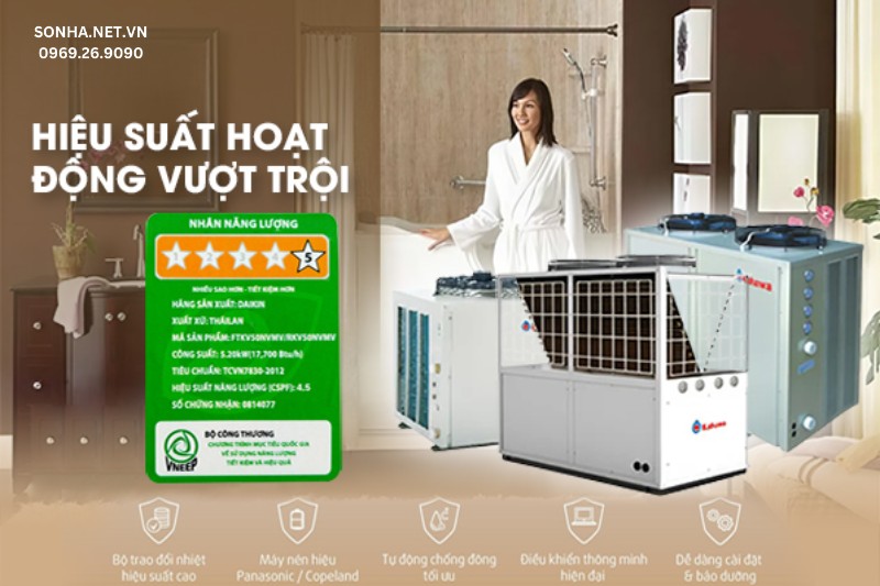Bơm nhiệt Kahawa KX95 có hiệu suất hoạt động vượt trội