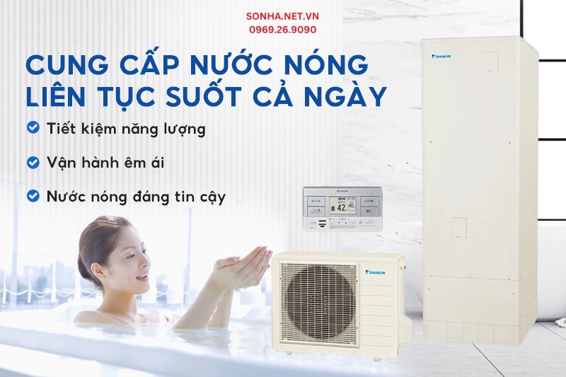 BỒN-TUN46WV-M&Aacute;Y-RQW45WV cung cấp nước n&oacute;ng li&ecirc;n tục