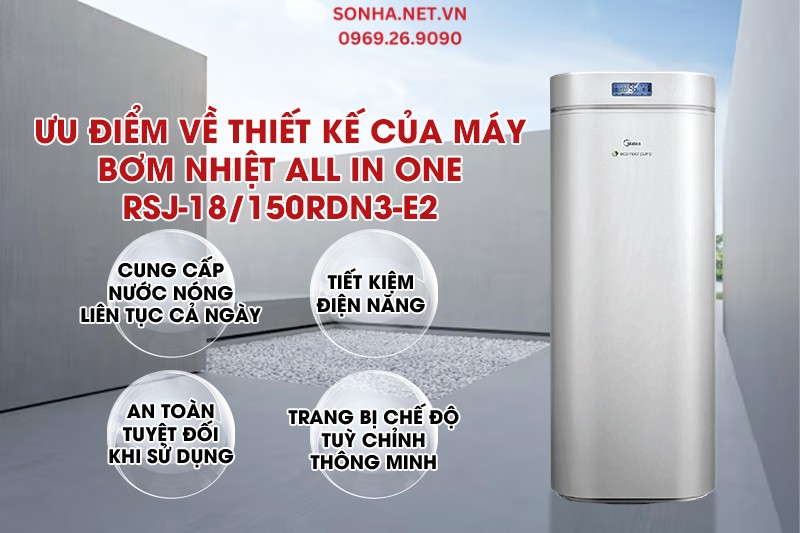Ưu điểm về tính năng của máy All In One Midea RSJ-18/150RDN3-E2 150L