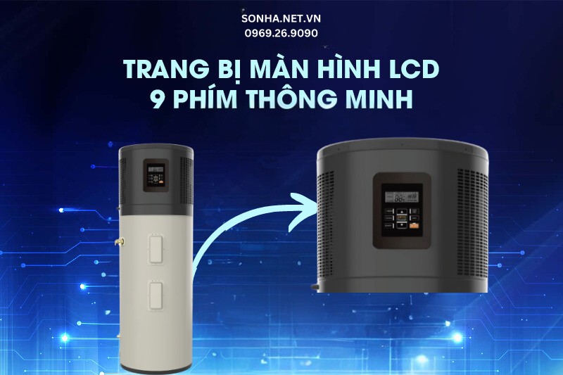 Trang bị m&agrave;n h&igrave;nh LCD 9 ph&iacute;m th&ocirc;ng minh trong Midea RSJ-23/300RDN3-B 300L