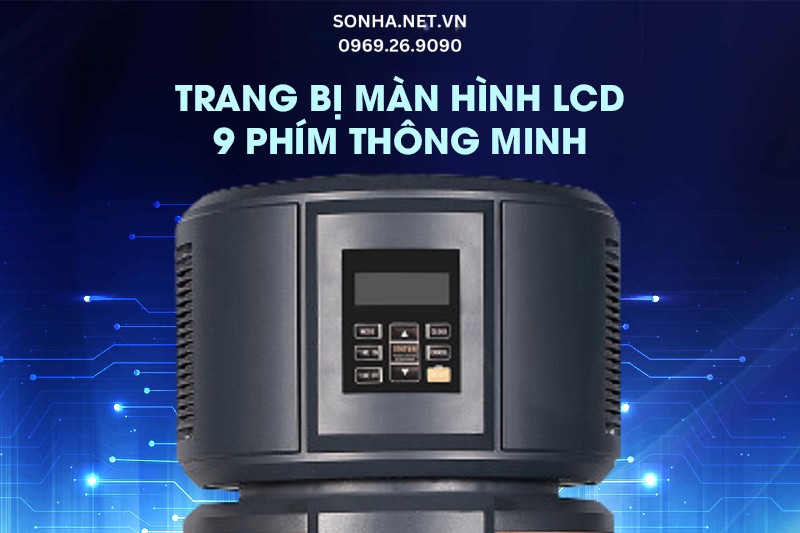 Trang bị m&agrave;n h&igrave;nh LCD 9 ph&iacute;m th&ocirc;ng minh trong Midea RSJ-15/190RDN3-E 190L