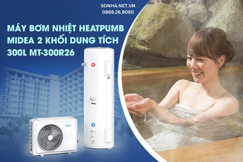 M&aacute;y bơm nhiệt Heatpump Midea 2 khối MT-300R26