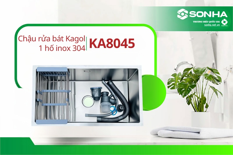 T&igrave;m hiểu si&ecirc;u phẩm chậu rửa b&aacute;t Kagol KA8045 một hố &acirc;m b&agrave;n