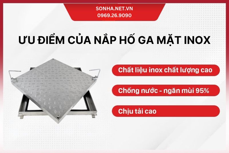 Ưu điểm của nắp hố ga mặt inox