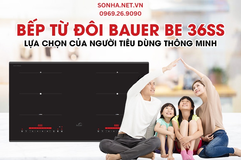 Bếp Từ Đôi Bauer BE 36SS - Bếp Từ 2 Vùng Nấu (Malaysia)