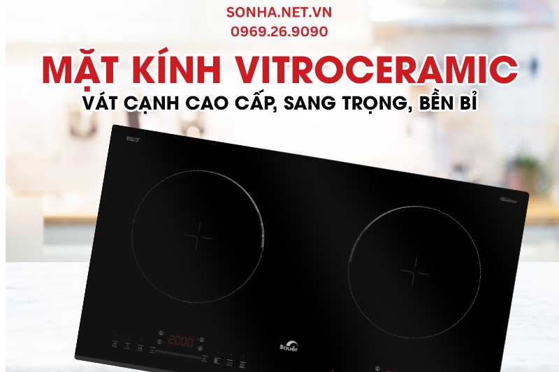 Bếp từ đ&ocirc;i Bauer BE 26MI Plus sở hữu mặt k&iacute;nh cao cấp bền bỉ