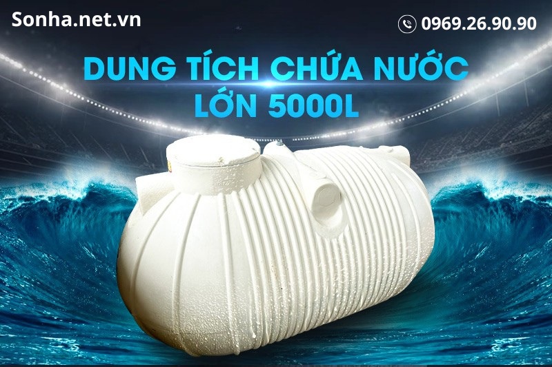 Dung tích bể nước ngầm ngang SATA 5000L