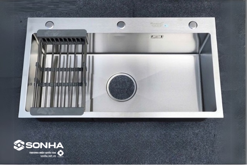H&igrave;nh ảnh thực tế của chậu 1 hộc Kagol K8245-304