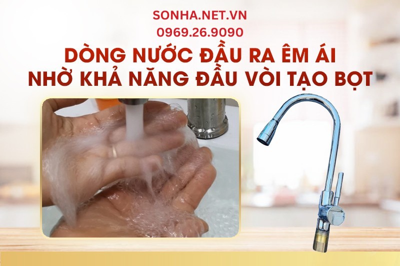 V&ograve;i rửa b&aacute;t Kagol hai đường nước với khả năng tạo bọt tạo cảm gi&aacute;c &ecirc;m &aacute;i cho d&ograve;ng nước đầu ra 