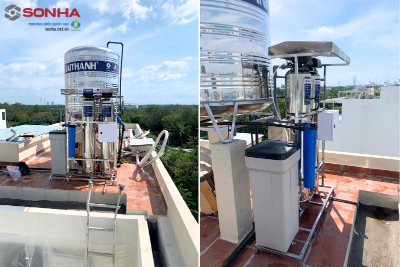 Hình ảnh lắp đặt thực tế máy lọc nước đầu nguồn Sakura SKT212I