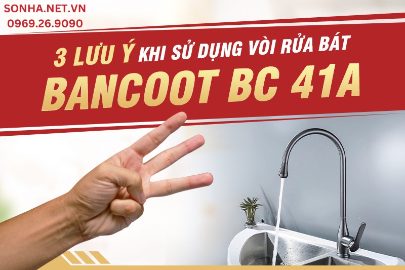 Lưu &yacute; khi sử dụng v&ograve;i rửa b&aacute;t Bancoot BC 41A