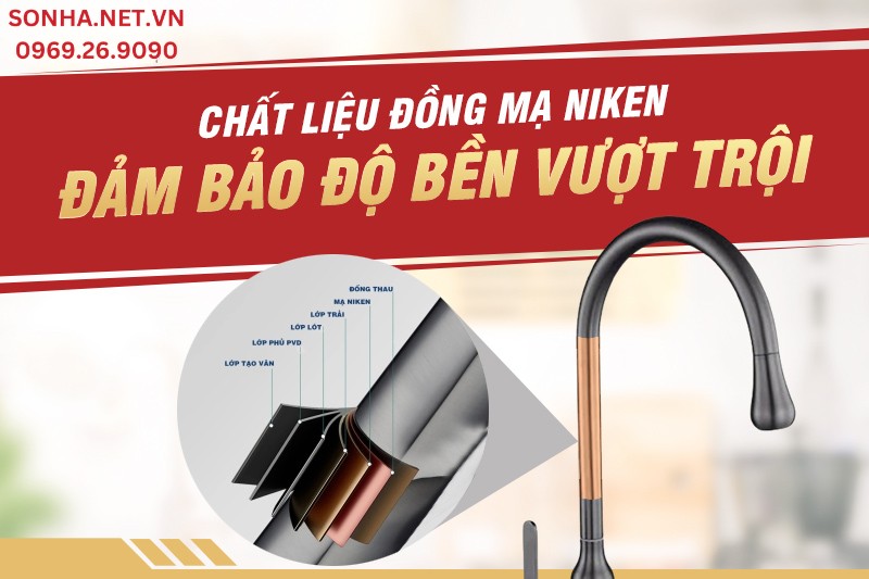 V&ograve;i rửa b&aacute;t BC 41A cấu th&agrave;nh từ đồng mạ niken - đảm bảo độ bền vượt trội