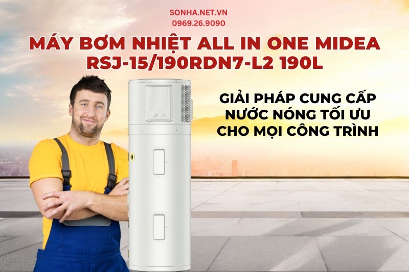 T&igrave;m hiểu m&aacute;y bơm nhiệt All In One Midea RSJ-15/190RDN7-L2 190L