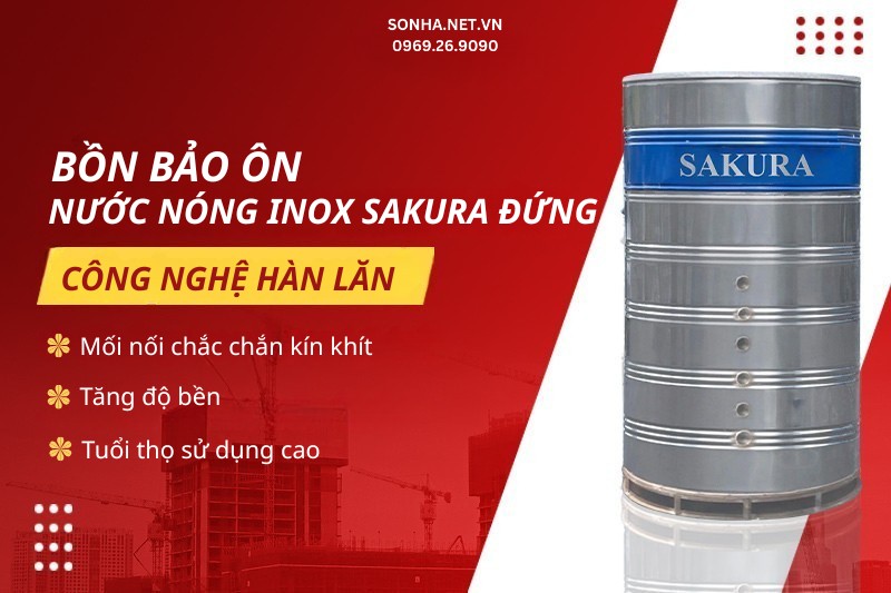 Bình bảo ôn sử dụng công nghệ hàn lăn cao tần với các mối hàn kín khít
