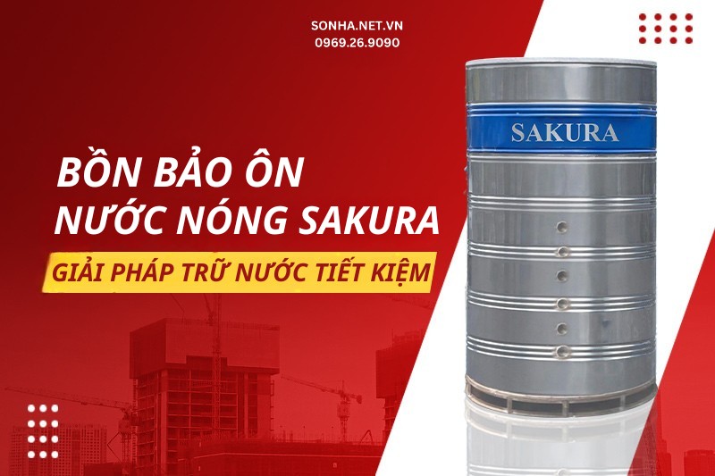 Bồn bảo &ocirc;n nước n&oacute;ng Sakura - Giải ph&aacute;p trữ nước n&oacute;ng hiệu quả v&agrave; tiết kiệm