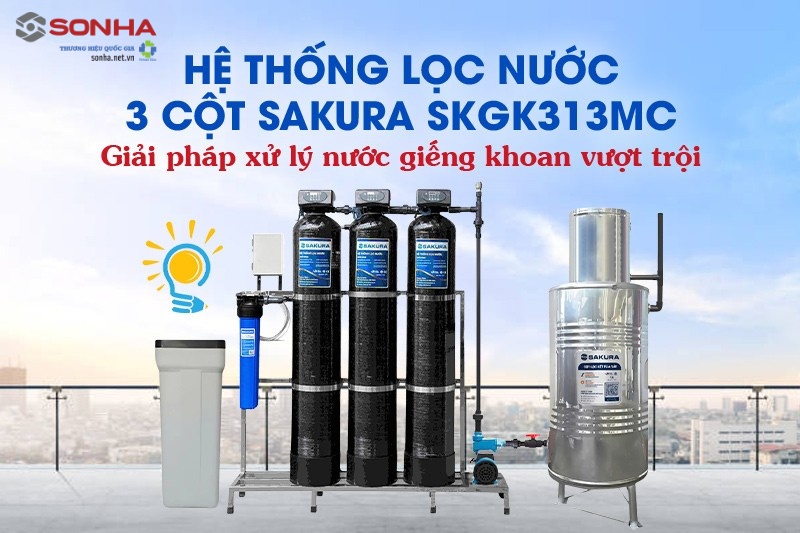 Hình ảnh lắp đặt thực tế hệ thống lọc nước 8Kbet123 hỗ trợ 24/7 Sakura SKGK313MC