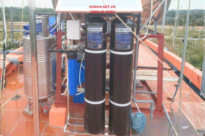 Hình ảnh thực tế hệ thống lọc tổng Sakura SKGK312C