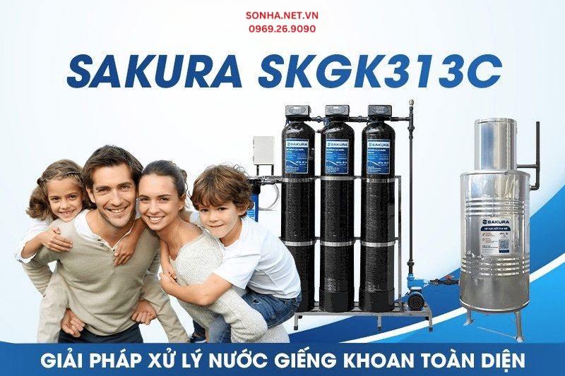 8Kbet123 com chính thức Giếng Khoan 3 cột &aacute;p lực sục rửa tự động Sakura SKGK313C