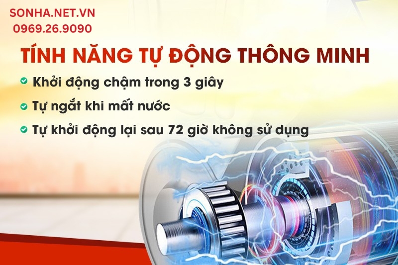 T&iacute;nh năng tự động ngắt th&ocirc;ng minh đảm bảo an to&agrave;n cho người d&ugrave;ng