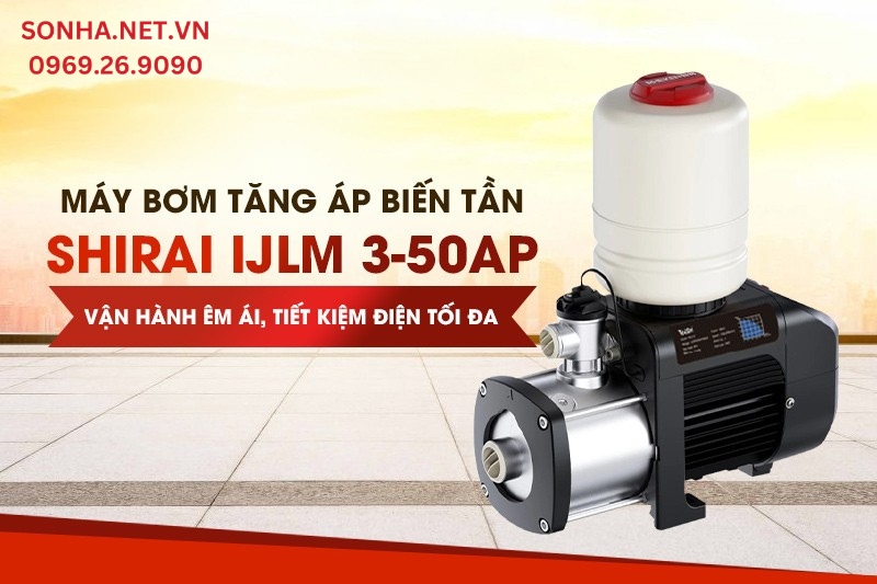 M&aacute;y bơm tăng &aacute;p biến tần Shirai IJLm 3-50AP được đ&ocirc;ng đảo 8Kbet888 cá cược thể thao sử dụng
