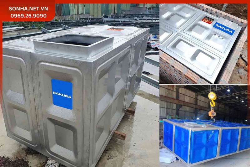 Lắp đặt thực tế bể ngầm inox định hình Sakura