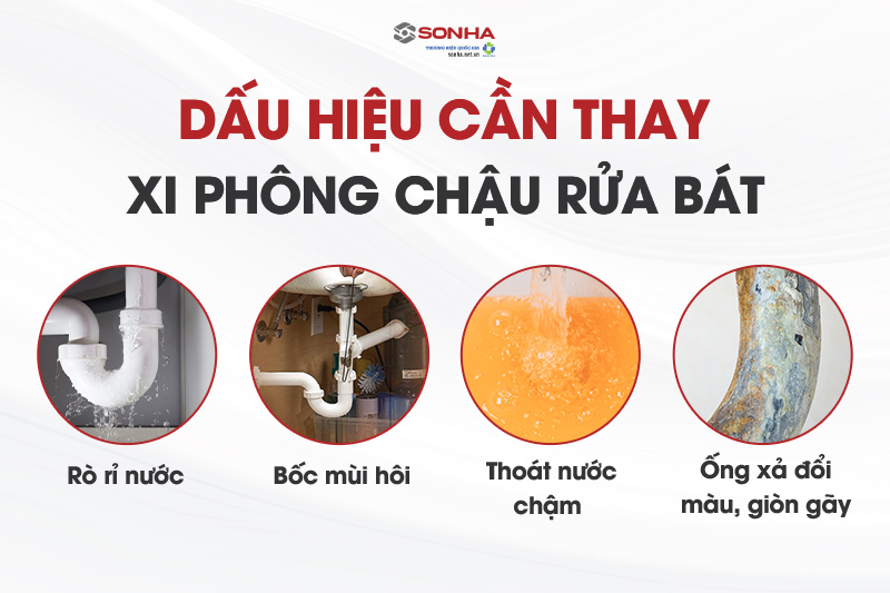 Dấu hiệu cần thay xi ph&ocirc;ng chậu rửa b&aacute;t