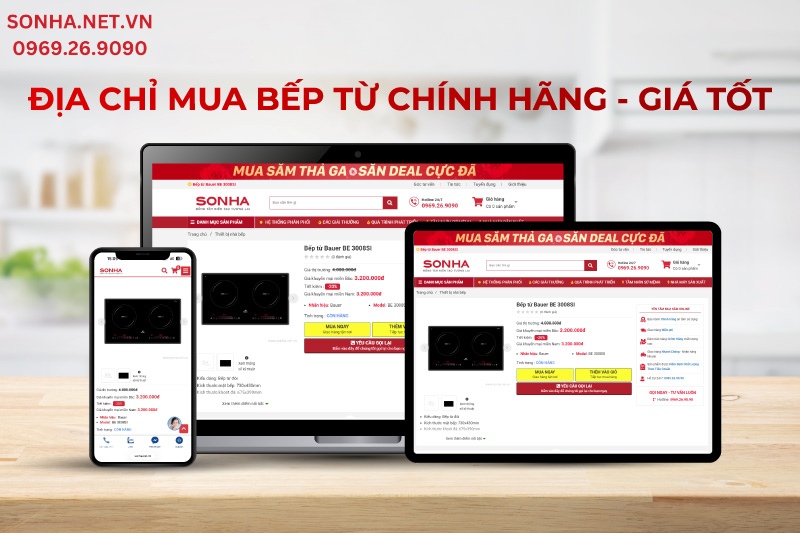 Địa chỉ mua bếp điện từ ch&iacute;nh h&atilde;ng