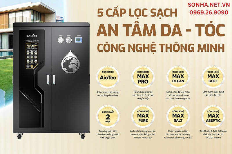 Hệ thống lọc tổng đầu nguồn Karofi KTF-662 AIO c&oacute; c&ocirc;ng suất lọc lớn