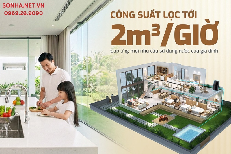 Hệ thống lọc tổng đầu nguồn Karofi KTF-662 AIO c&oacute; c&ocirc;ng suất lọc lớn