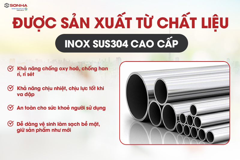Bồn rửa ch&eacute;n 1 hố Kagol K7846-304 được sản xuất từ chất liệu inox SUS304