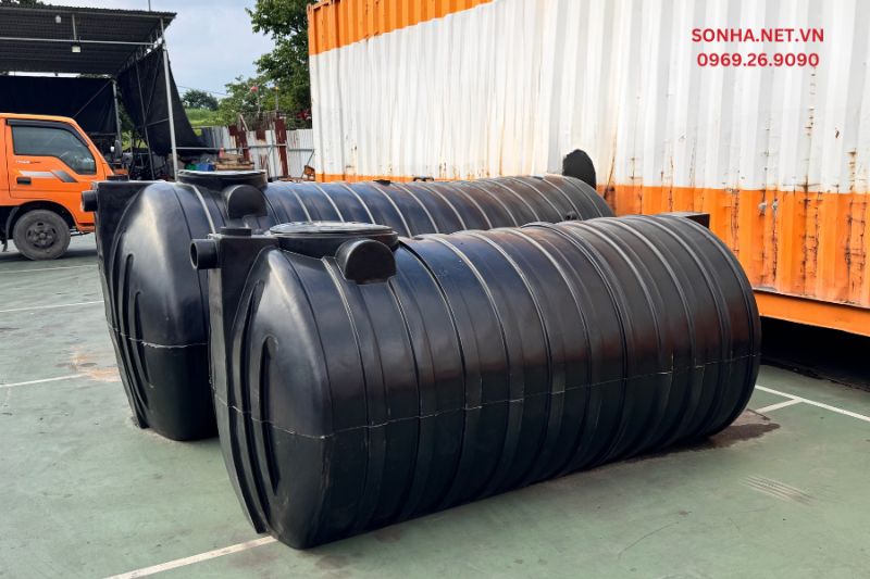 Hình ảnh thực tế bồn tự hoại Tiền Phong Septic ngang