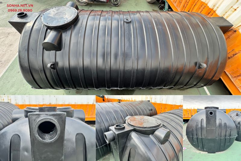 Hình ảnh thực tế bồn tự hoại Tiền Phong Septic ngang