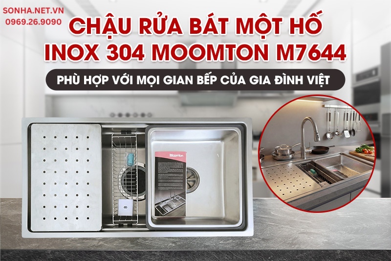 Chậu 1 hố M7644 cao cấp, ph&ugrave; hợp với mọi 8Kbet888 cá cược thể thao Việt