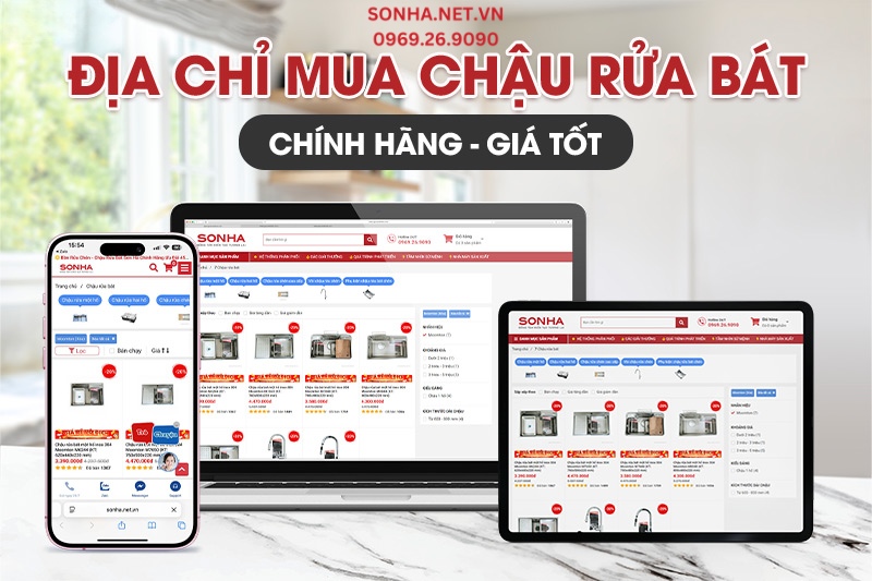 Địa chỉ mua chậu rửa b&aacute;t ch&iacute;nh h&atilde;ng, gi&aacute; tốt