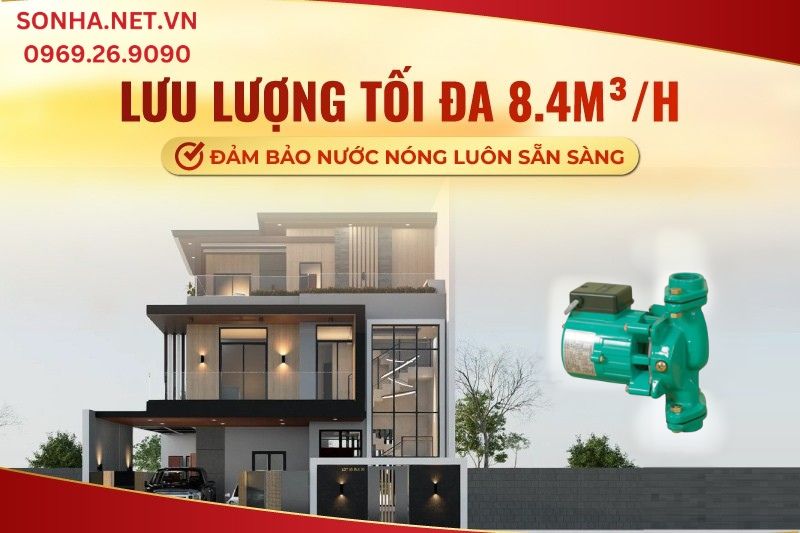 Máy bơm Wilo PH 101E đảm bảo nước nóng luôn sẵn sàng