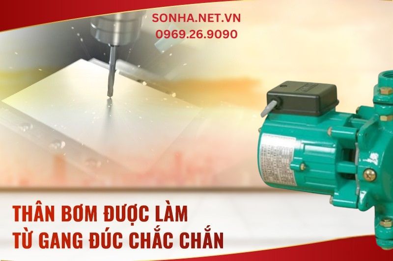 Thân bơm Wilo được làm từ gang đúc chắc chắn