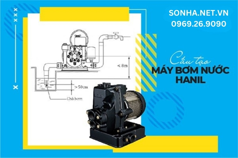 Máy bơm Hanil được cấu tạo từ 7 bộ phận chính