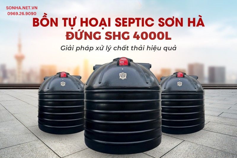 Siêu phẩm bồn tự hoại septic Trang Chủ Game Trực Tuyến Cổng Game 8kbet.com Xanh SHG đứng 4000L