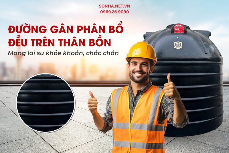 Thân bồn septic Trang Chủ Game Trực Tuyến Cổng Game 8kbet.com được thiết kế các đường gân chắc chắn
