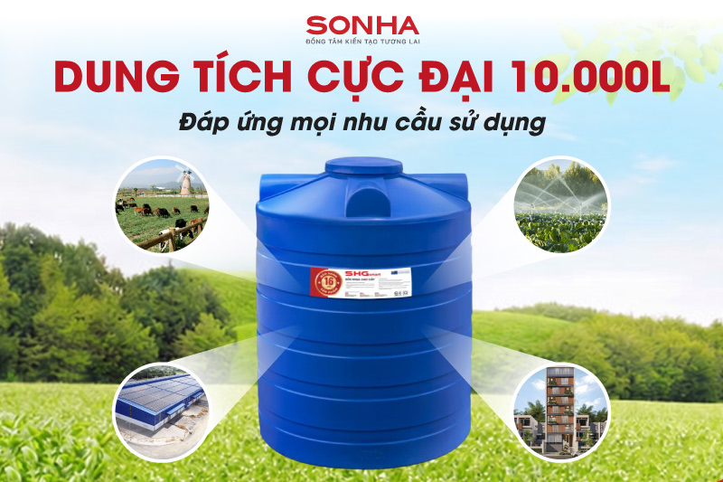 Dung t&iacute;ch lớn đ&aacute;p ứng mọi nhu cầu sử dụng