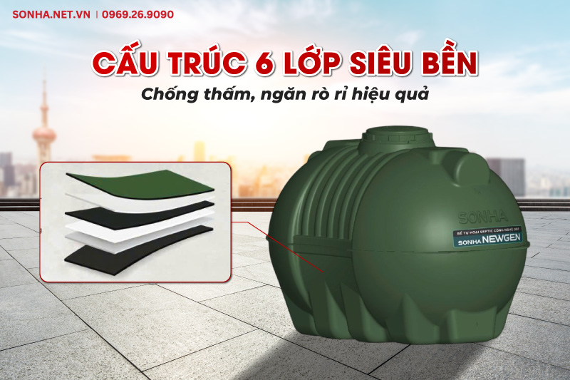 Cấu trúc 6 lớp chắc chắn, bền bỉ