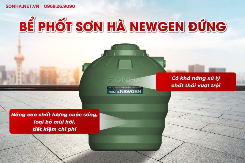 Bể phốt Trang Chủ Game Trực Tuyến Cổng Game 8kbet.com NEWGEN 2000L đứng có khả năng xử lý chất thải hiệu quả