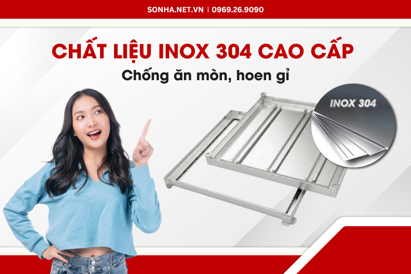 Nắp inox Sakura S50T2KV sản xuất từ inox 304 cao cấp