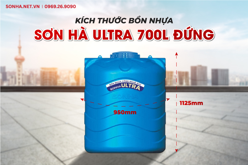 Bồn nhựa Trang Chủ Game Trực Tuyến Cổng Game 8kbet.com ULTRA 700L đứng c&oacute; thiết kế nhỏ gọn, tối ưu diện t&iacute;ch
