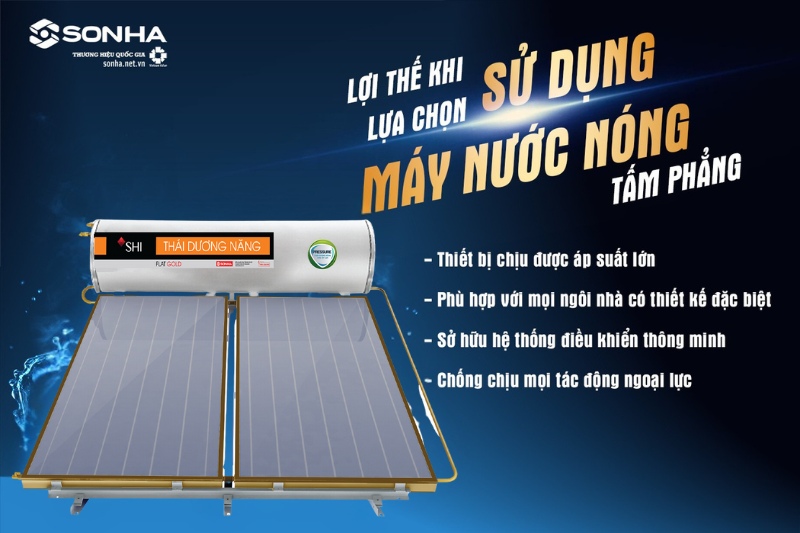 Lợi thế khi sử dụng th&aacute;i dương năng tấm phẳng chịu &aacute;p